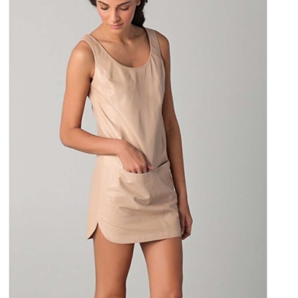 Vince 100% Leather Dress Size 4
